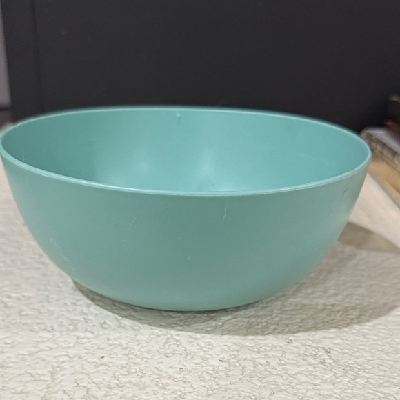 Set of Three Nested Bowls in Cream and Teal plus 1 more total 4 - Picture 5 of 5